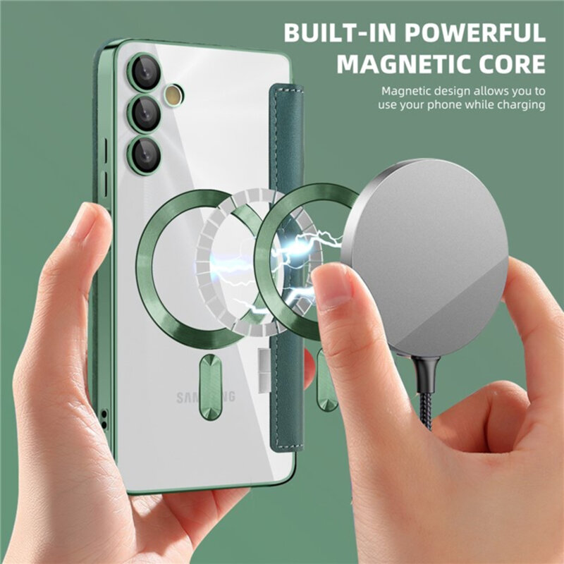 Husa Samsung Galaxy A05s Techsuit SmartMag Book Case, verde