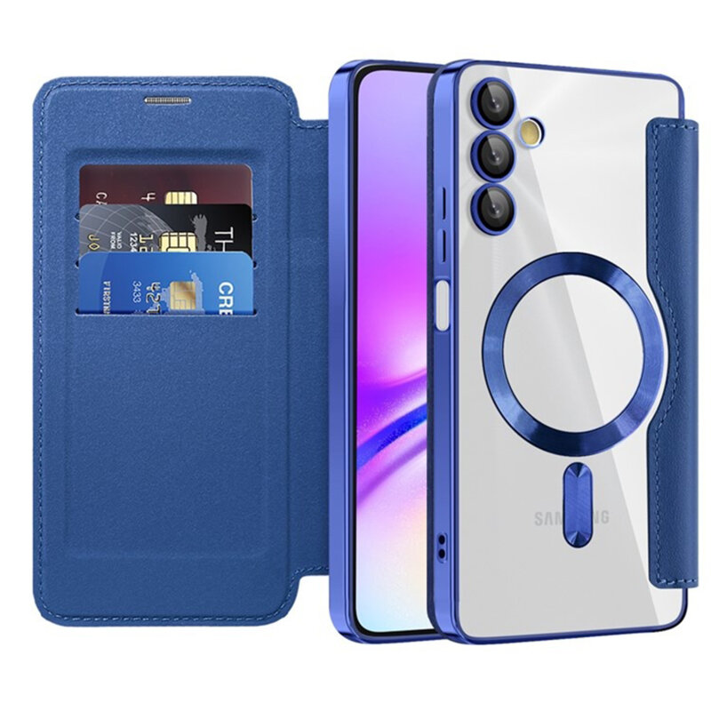 Husa Samsung Galaxy A05s Techsuit SmartMag Book Case, albastru