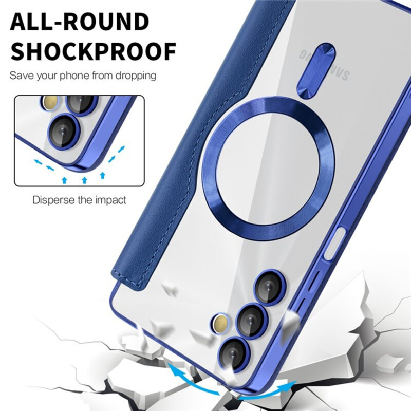 Husa Samsung Galaxy A05s Techsuit SmartMag Book Case, albastru