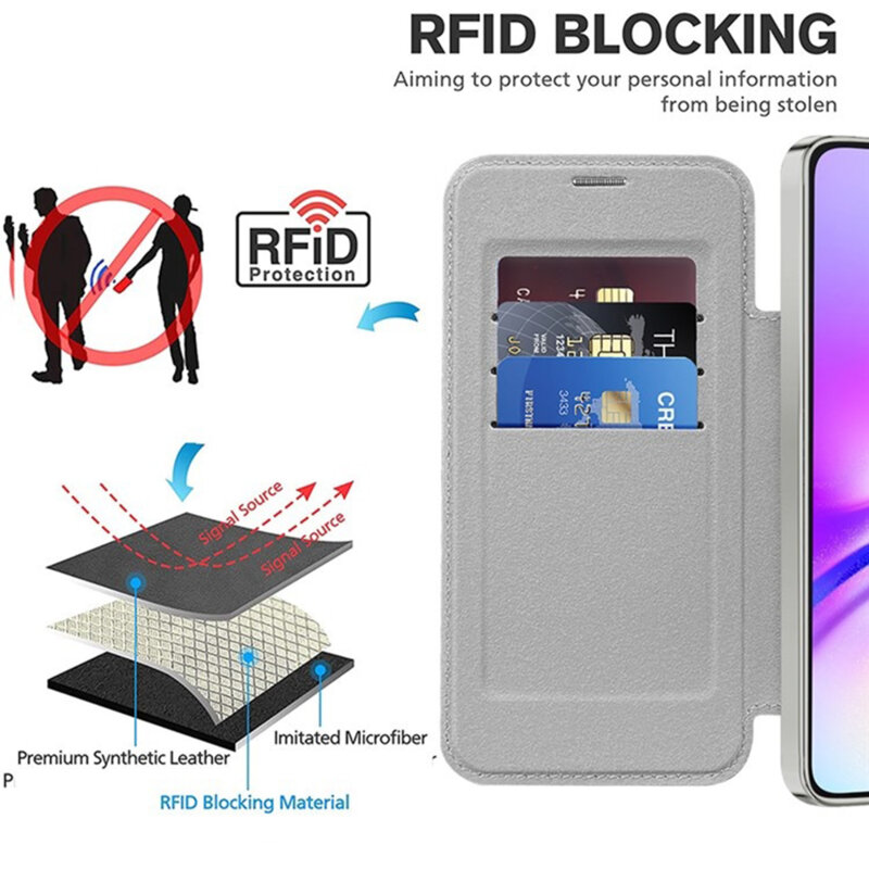 Husa Samsung Galaxy A05s Techsuit SmartMag Book Case, gri