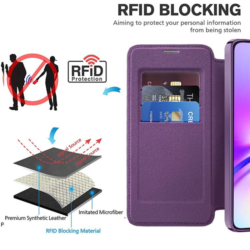 Husa Samsung Galaxy A05s Techsuit SmartMag Book Case, mov