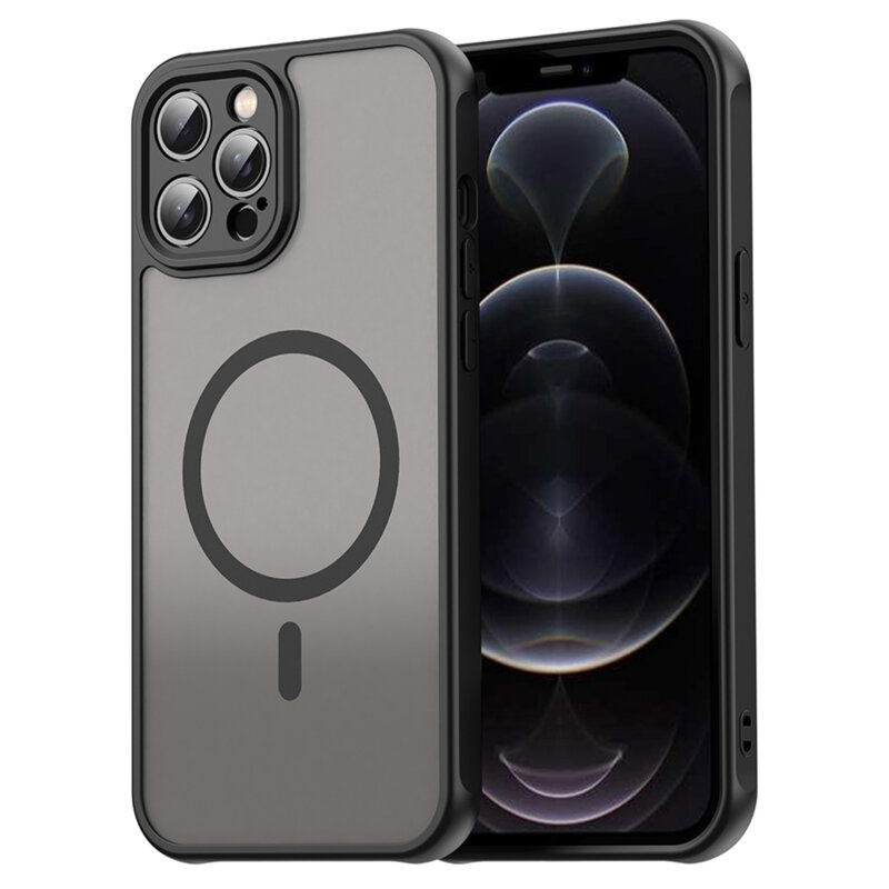Husa iPhone 12 Pro Max Techsuit HaloFrost II MagSafe, negru