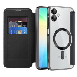 Husa Samsung Galaxy A06 Techsuit SmartMag Book Case, negru