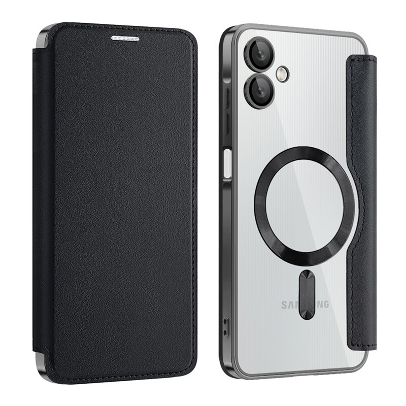 Husa Samsung Galaxy A06 Techsuit SmartMag Book Case, negru