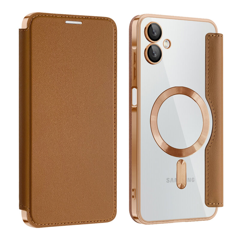 Husa Samsung Galaxy A06 Techsuit SmartMag Book Case, maro