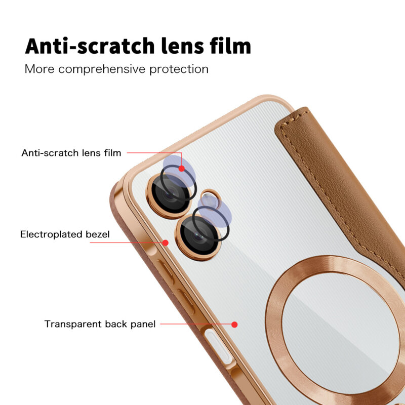 Husa Samsung Galaxy A06 Techsuit SmartMag Book Case, maro