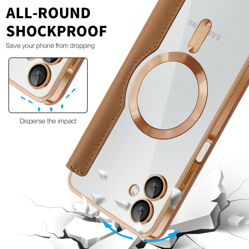 Husa Samsung Galaxy A06 Techsuit SmartMag Book Case, maro