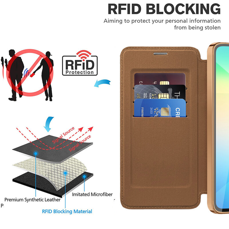 Husa Samsung Galaxy A06 Techsuit SmartMag Book Case, maro