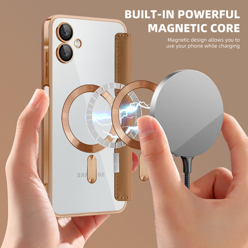Husa Samsung Galaxy A06 Techsuit SmartMag Book Case, maro