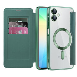 Husa Samsung Galaxy A06 Techsuit SmartMag Book Case, verde