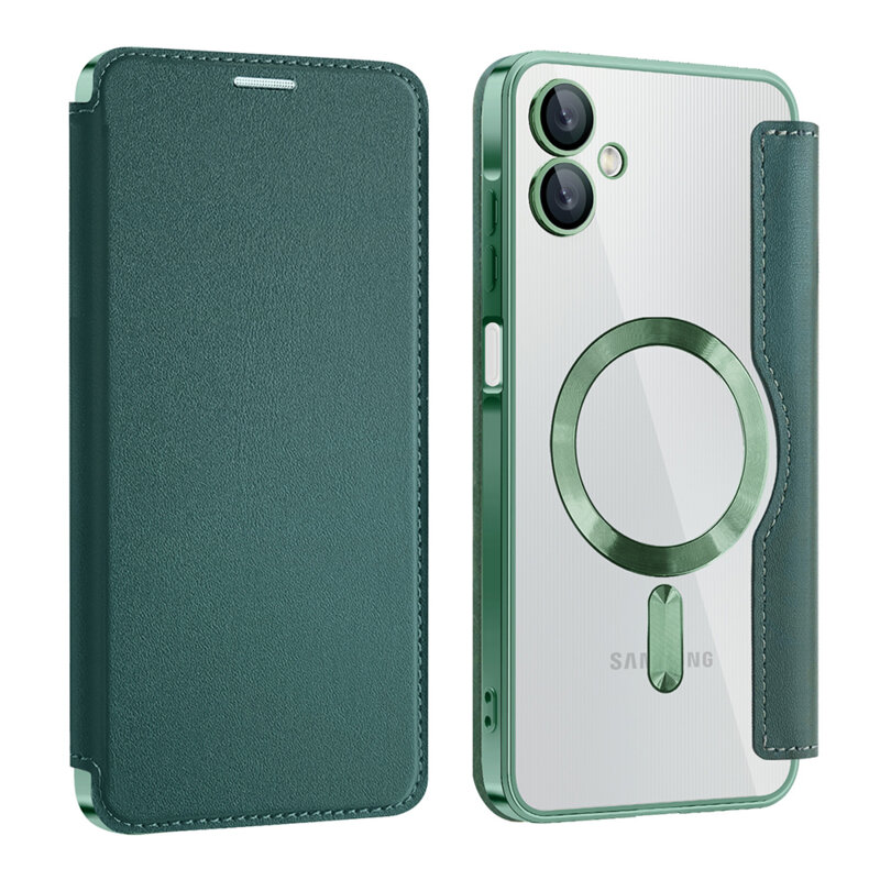 Husa Samsung Galaxy A06 Techsuit SmartMag Book Case, verde