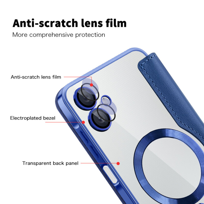 Husa Samsung Galaxy A06 Techsuit SmartMag Book Case, albastru