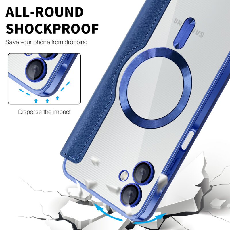 Husa Samsung Galaxy A06 Techsuit SmartMag Book Case, albastru