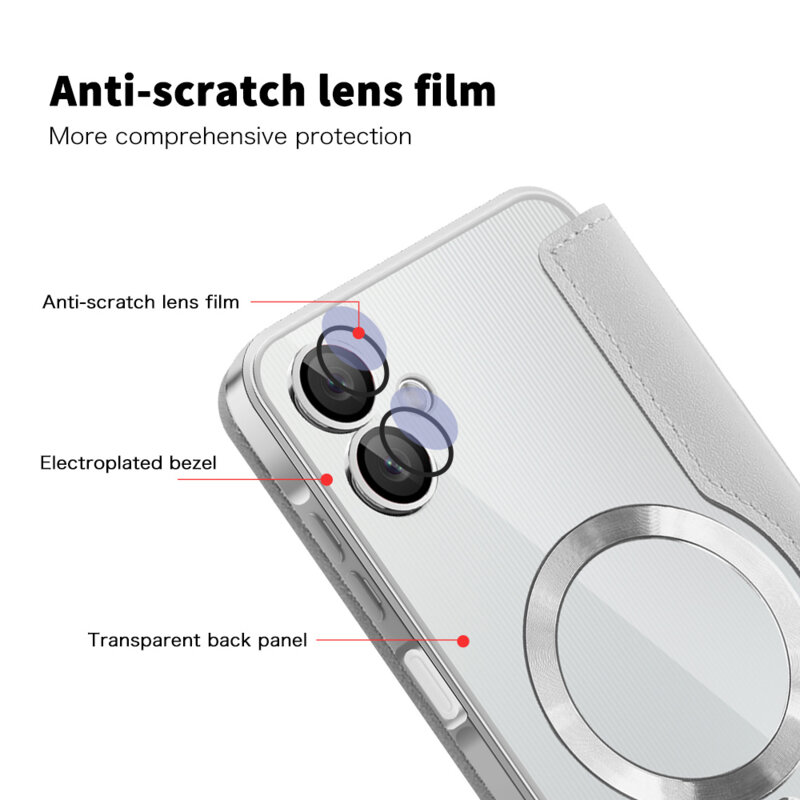 Husa Samsung Galaxy A06 Techsuit SmartMag Book Case, gri