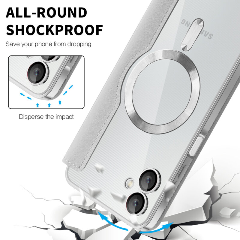 Husa Samsung Galaxy A06 Techsuit SmartMag Book Case, gri