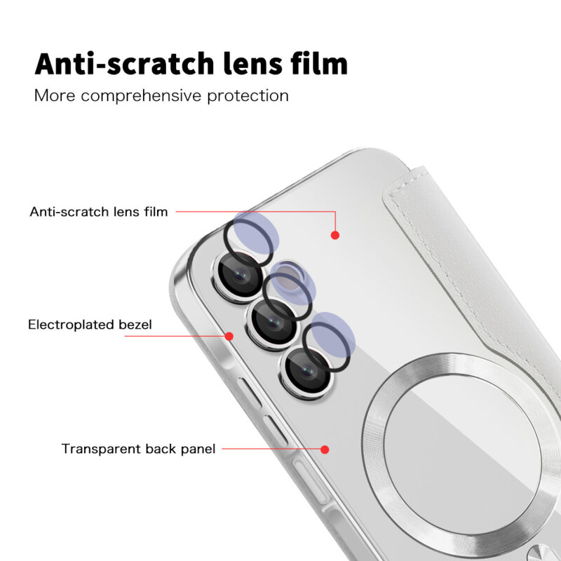 Husa Samsung Galaxy A15 5G Techsuit SmartMag Book Case, gri
