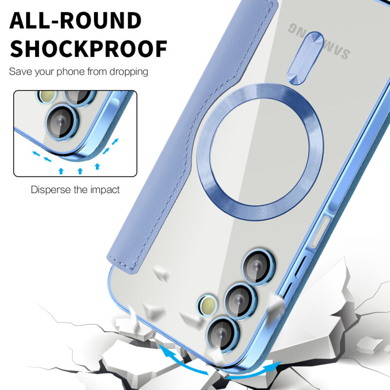 Husa Samsung Galaxy A15 4G Techsuit SmartMag Book Case, bleu