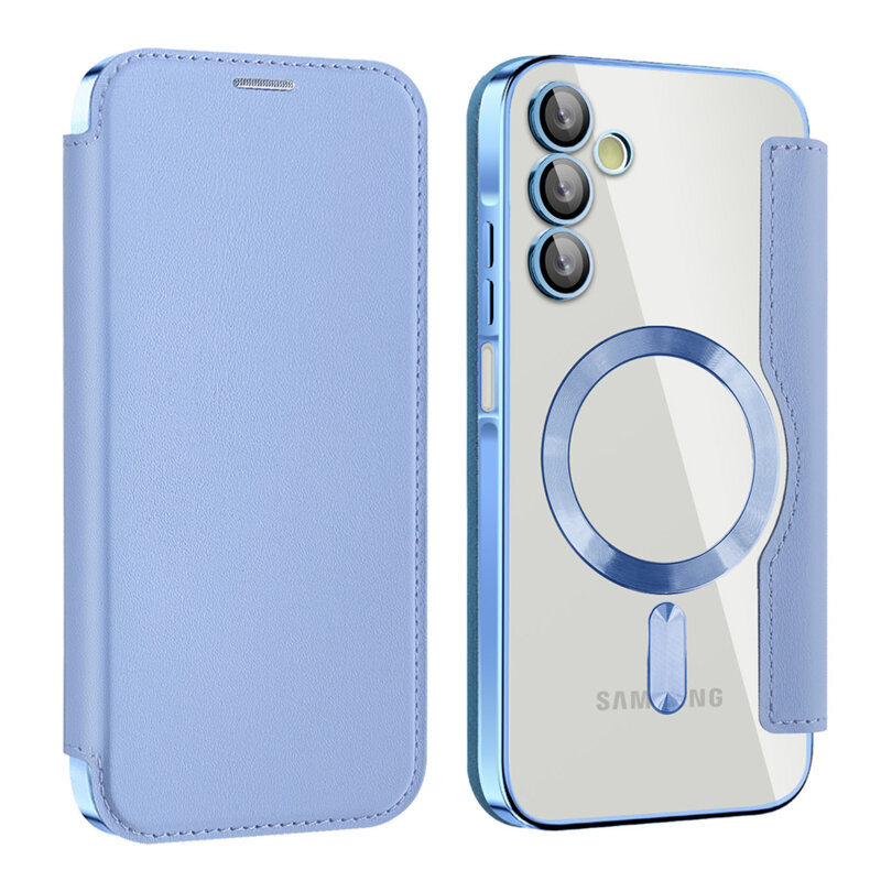 Husa Samsung Galaxy A15 5G Techsuit SmartMag Book Case, bleu