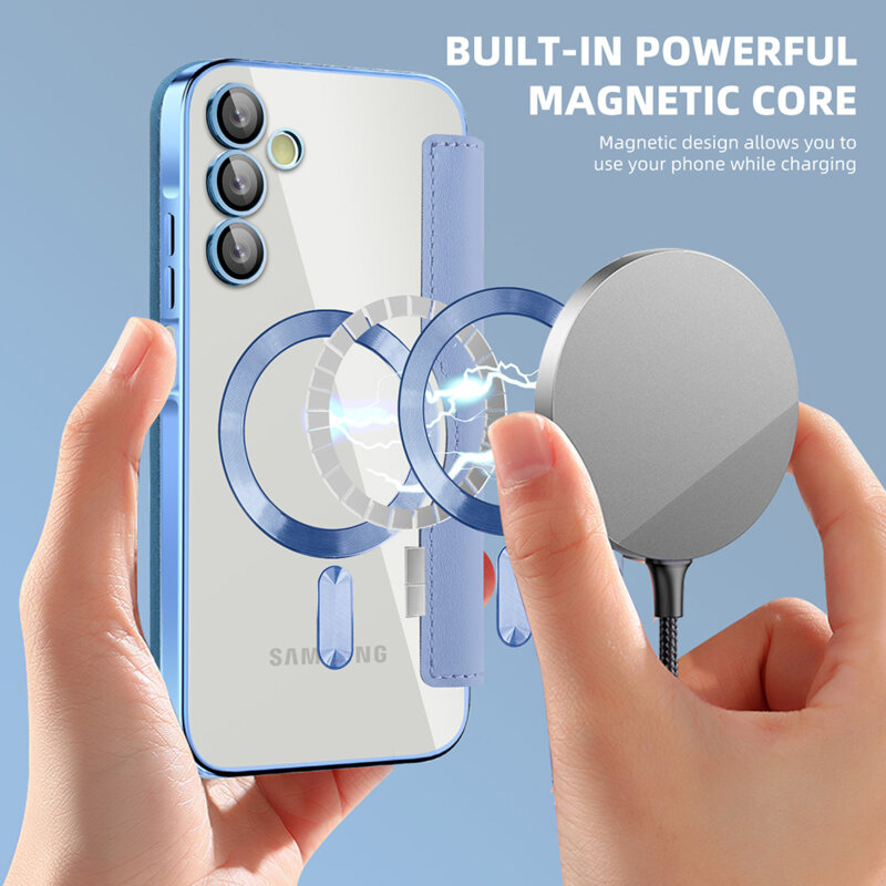 Husa Samsung Galaxy A15 5G Techsuit SmartMag Book Case, bleu