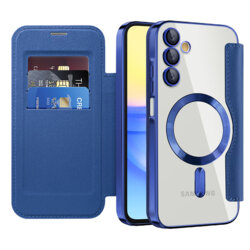 Husa Samsung Galaxy A15 4G Techsuit SmartMag Book Case, albastru