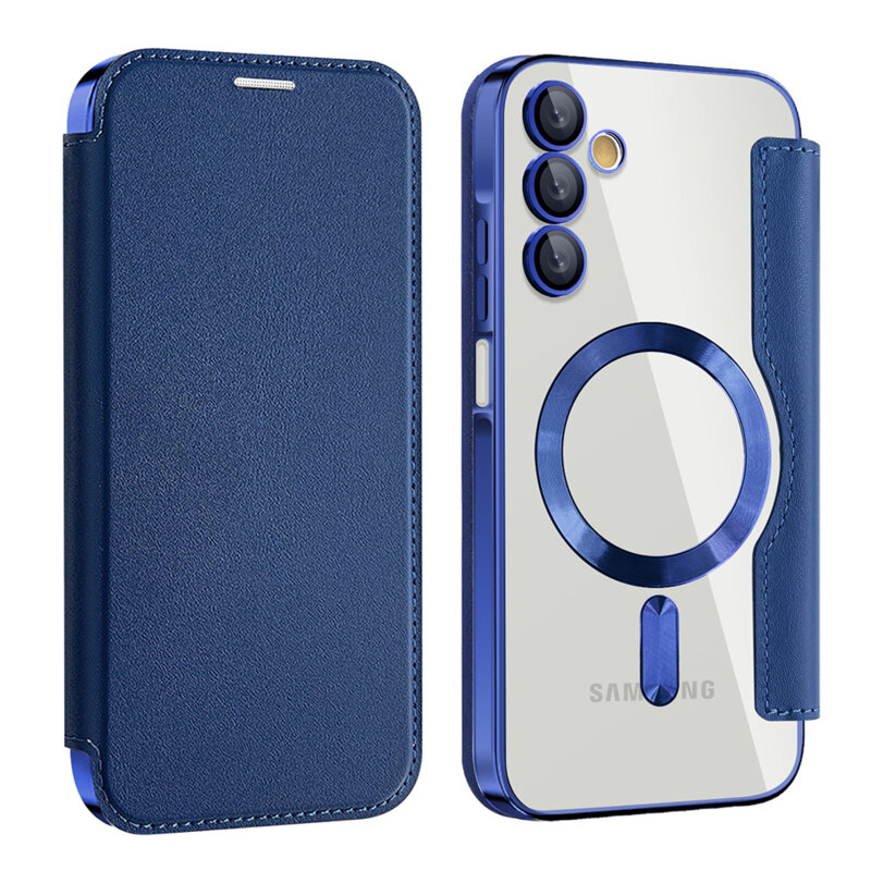 Husa Samsung Galaxy A15 4G Techsuit SmartMag Book Case, albastru