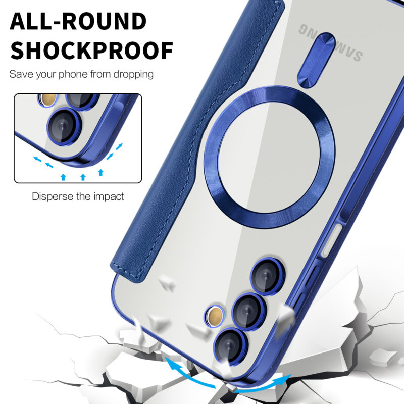 Husa Samsung Galaxy A15 4G Techsuit SmartMag Book Case, albastru