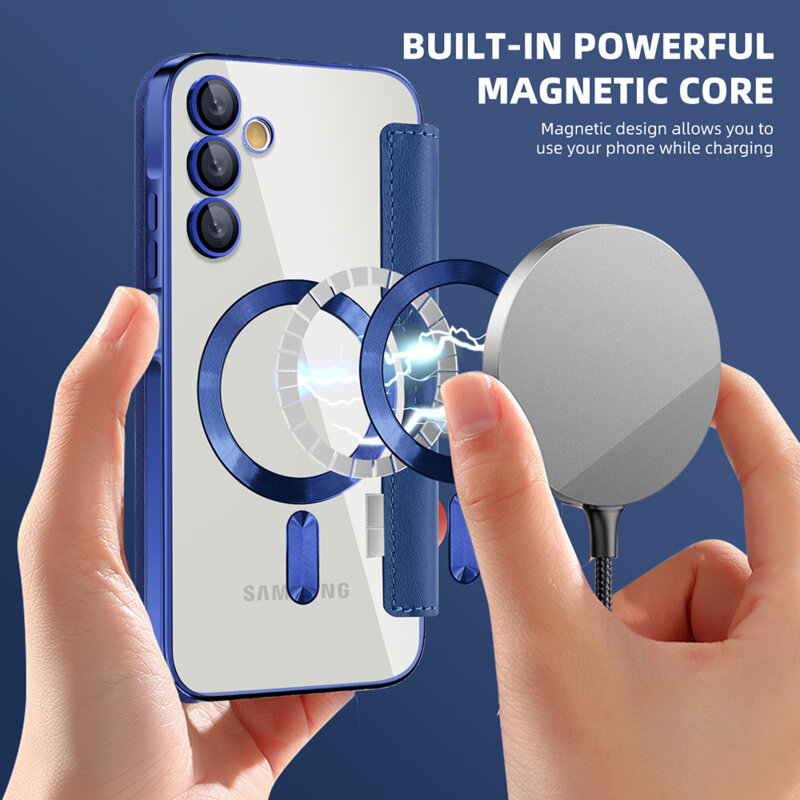 Husa Samsung Galaxy A15 5G Techsuit SmartMag Book Case, albastru