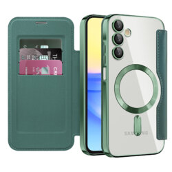 Husa Samsung Galaxy A15 5G Techsuit SmartMag Book Case, verde