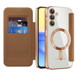 Husa Samsung Galaxy A15 4G Techsuit SmartMag Book Case, maro