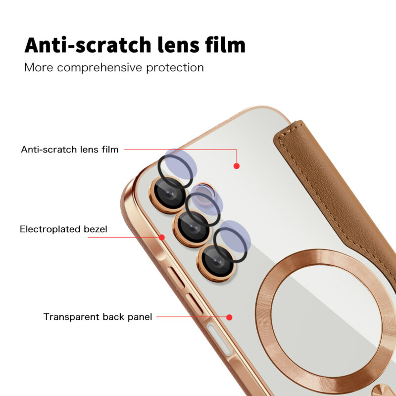 Husa Samsung Galaxy A15 5G Techsuit SmartMag Book Case, maro