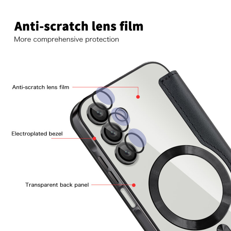 Husa Samsung Galaxy A15 4G Techsuit SmartMag Book Case, negru