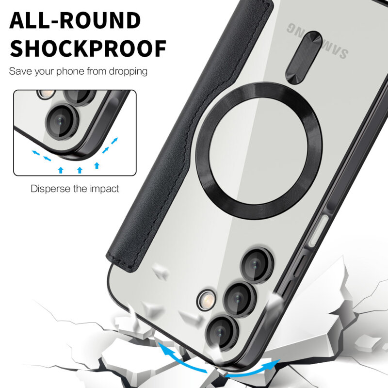 Husa Samsung Galaxy A15 4G Techsuit SmartMag Book Case, negru