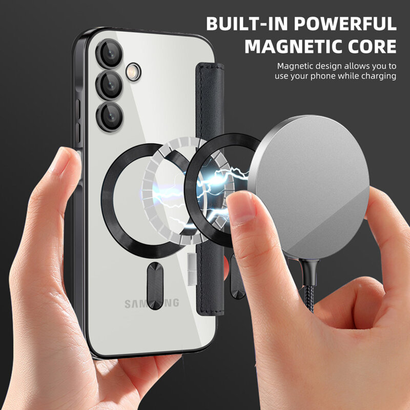 Husa Samsung Galaxy A15 5G Techsuit SmartMag Book Case, negru