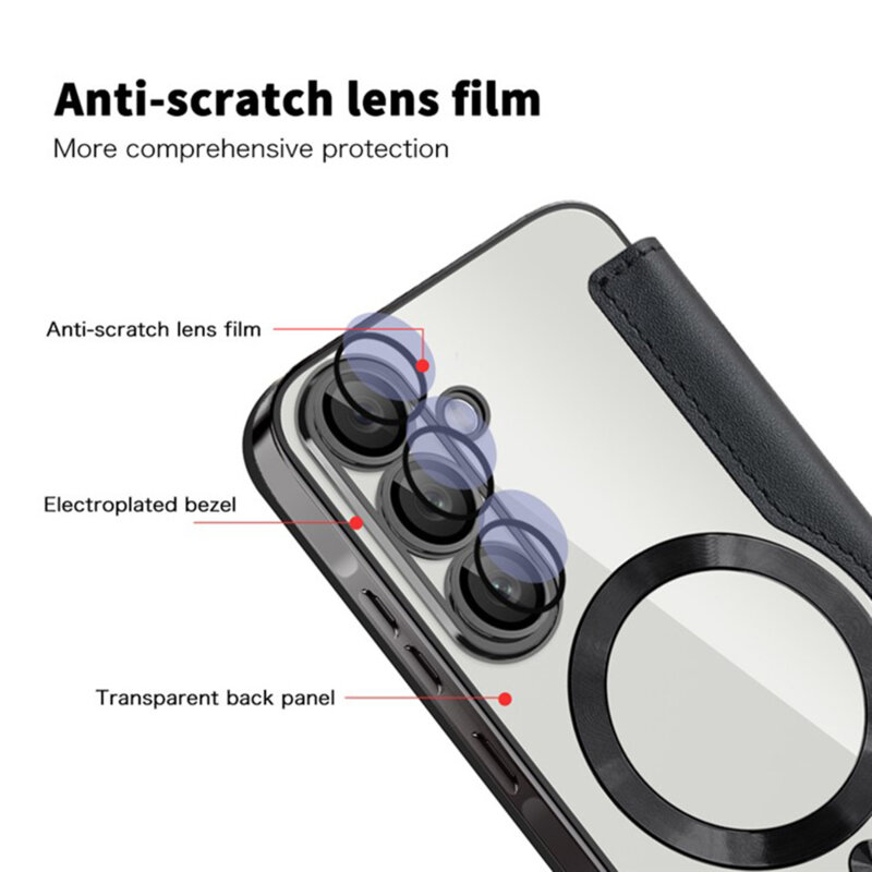 Husa Samsung Galaxy A36 5G Techsuit SmartMag Book Case, negru