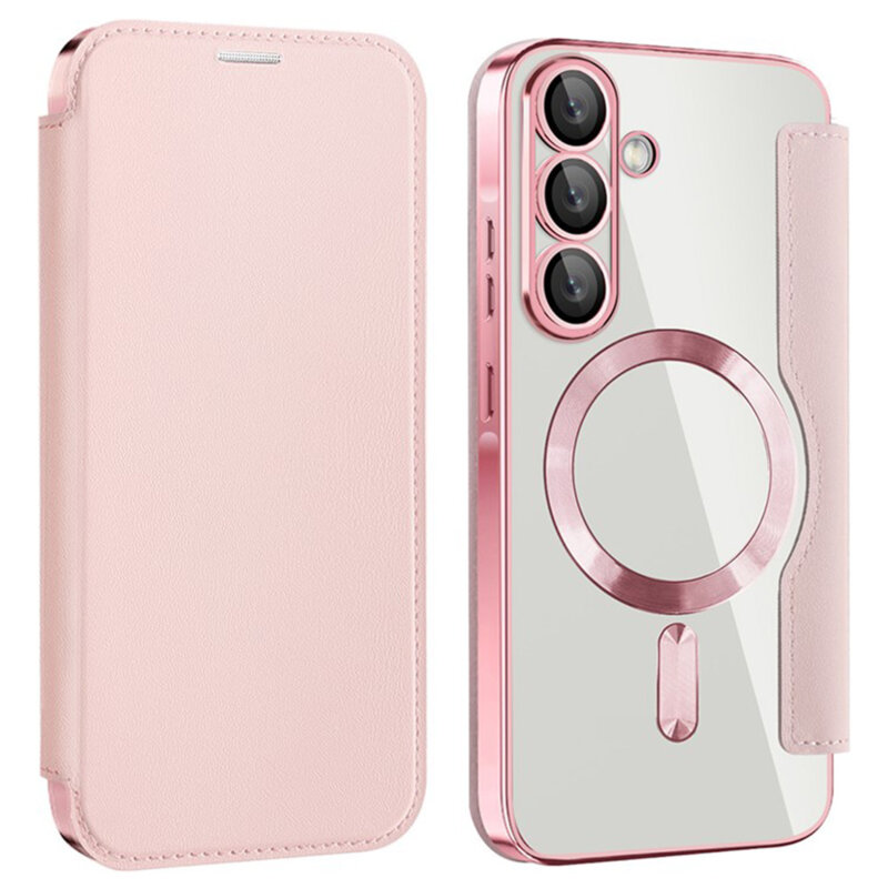 Husa Samsung Galaxy A36 5G Techsuit SmartMag Book Case, roz
