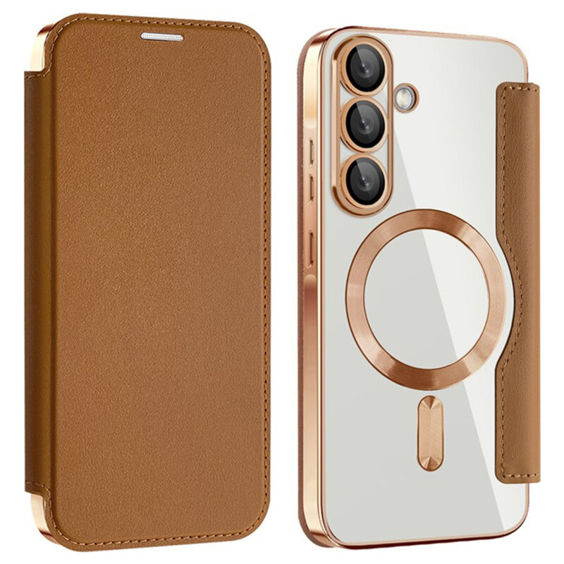 Husa Samsung Galaxy A36 5G Techsuit SmartMag Book Case, maro