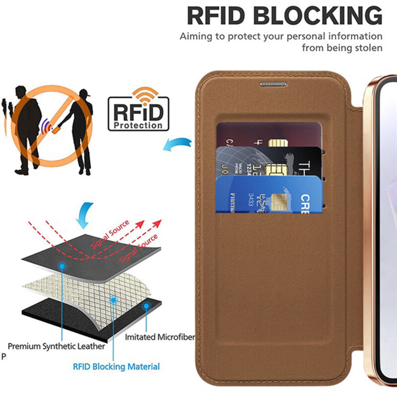 Husa Samsung Galaxy A36 5G Techsuit SmartMag Book Case, maro