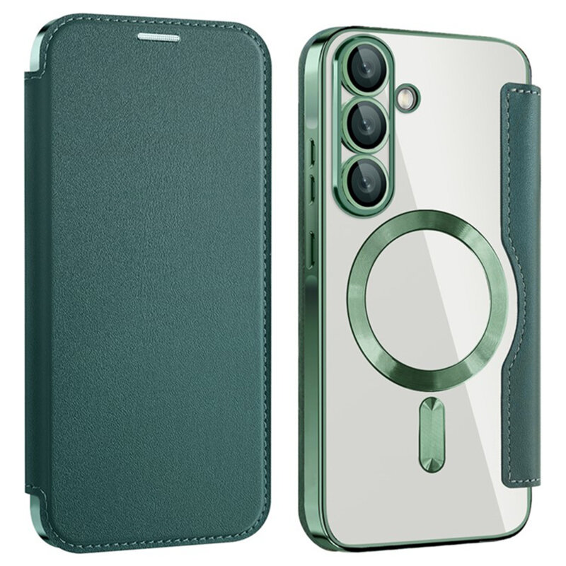 Husa Samsung Galaxy A36 5G Techsuit SmartMag Book Case, verde