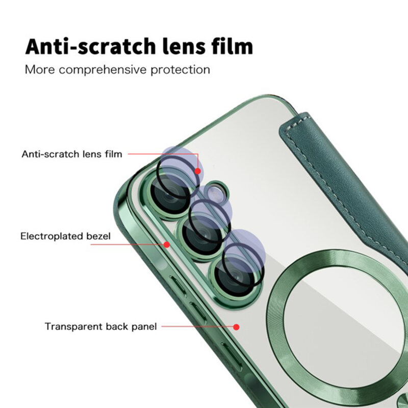 Husa Samsung Galaxy A36 5G Techsuit SmartMag Book Case, verde