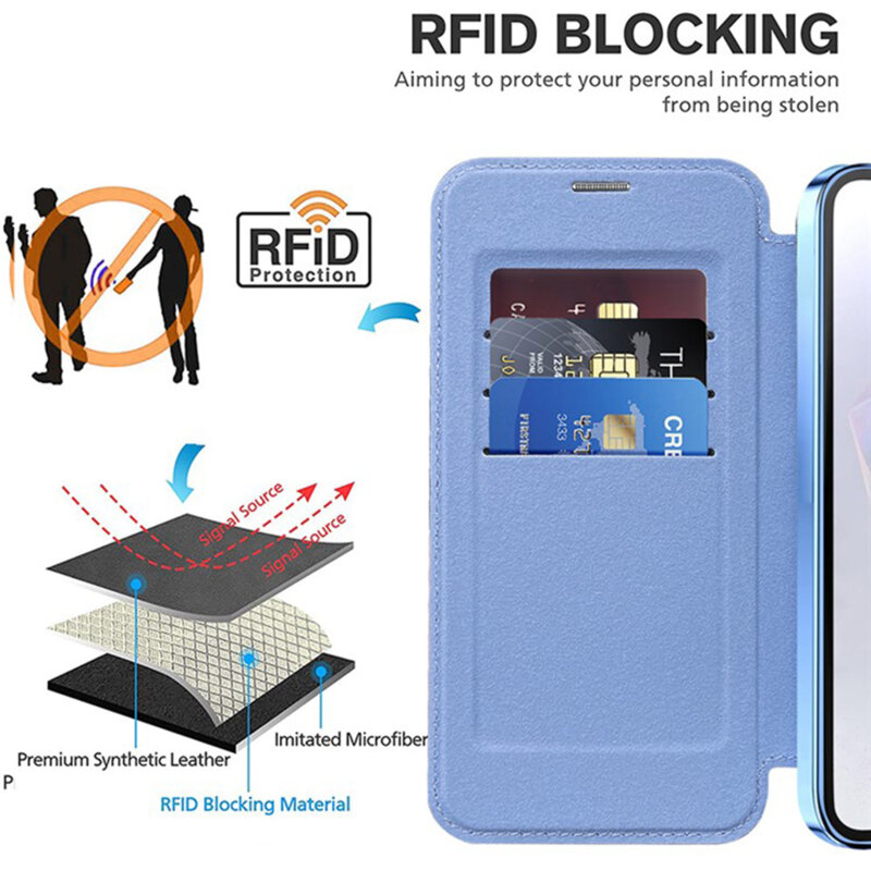 Husa Samsung Galaxy A36 5G Techsuit SmartMag Book Case, bleu