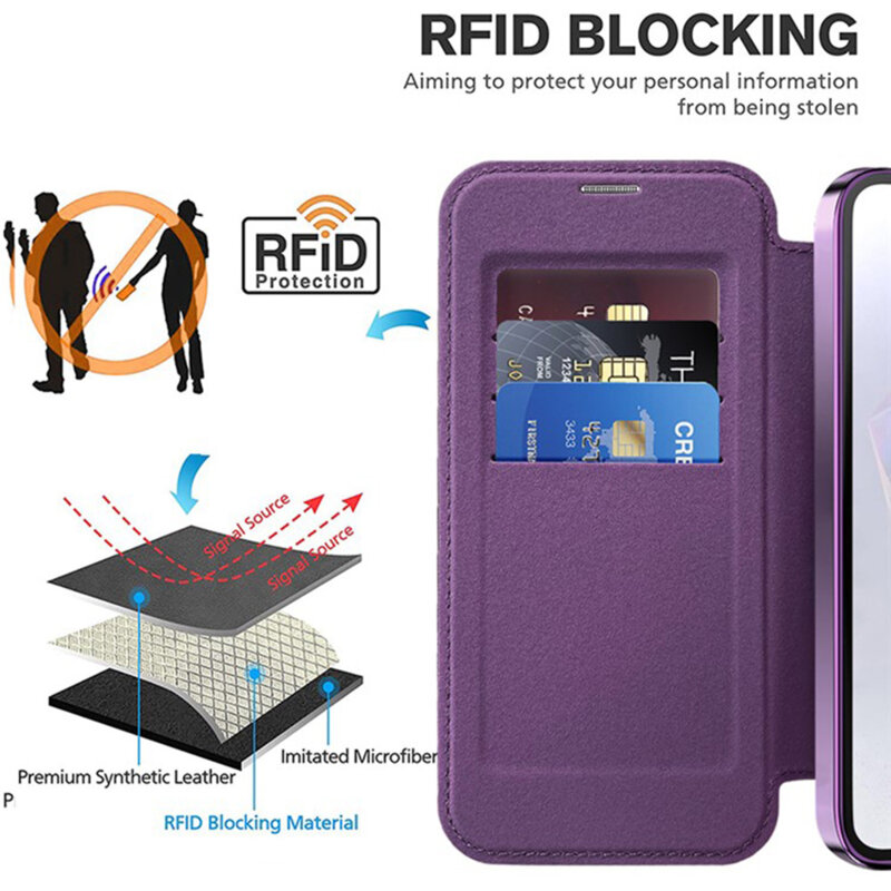 Husa Samsung Galaxy A36 5G Techsuit SmartMag Book Case, mov