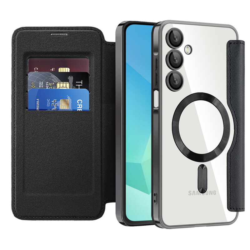 Husa Samsung Galaxy A16 5G Techsuit SmartMag Book Case, negru
