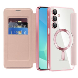 Husa Samsung Galaxy A16 5G Techsuit SmartMag Book Case, roz