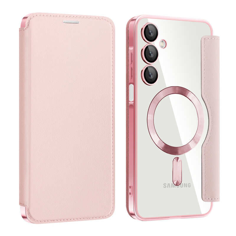 Husa Samsung Galaxy A16 5G Techsuit SmartMag Book Case, roz