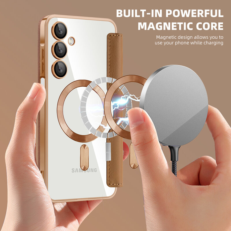 Husa Samsung Galaxy A16 4G Techsuit SmartMag Book Case, maro