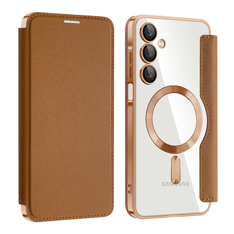 Husa Samsung Galaxy A16 5G Techsuit SmartMag Book Case, maro