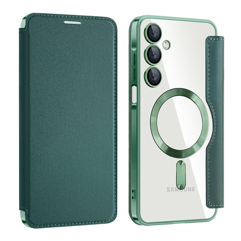 Husa Samsung Galaxy A16 5G Techsuit SmartMag Book Case, verde