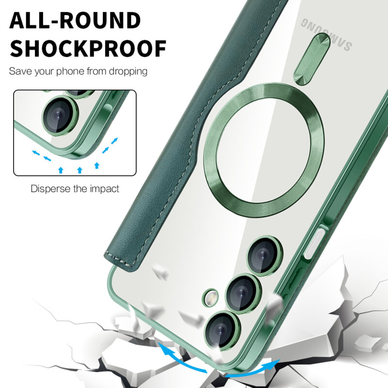 Husa Samsung Galaxy A16 5G Techsuit SmartMag Book Case, verde