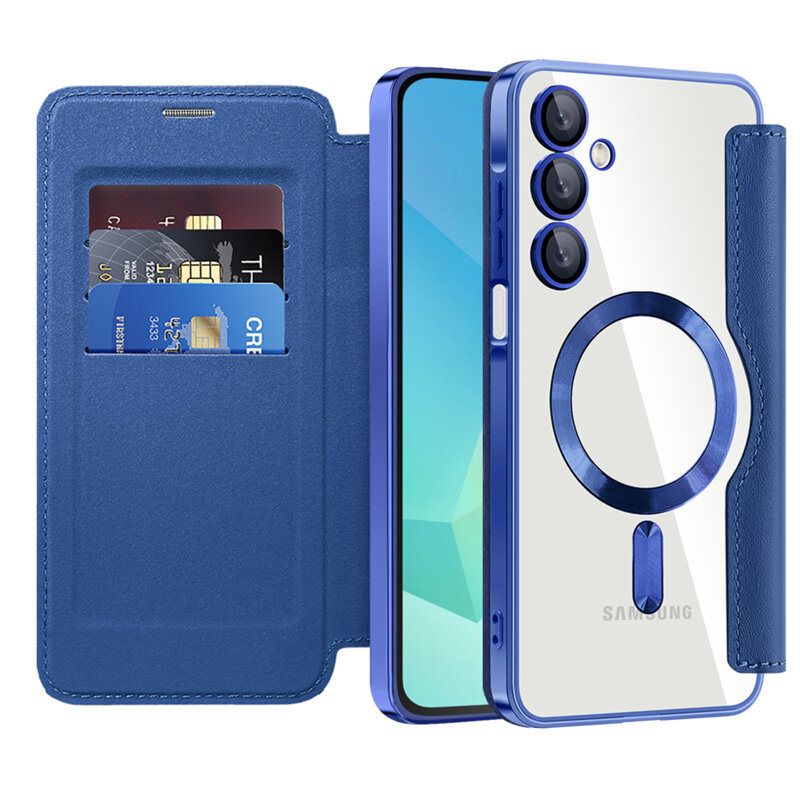 Husa Samsung Galaxy A16 5G Techsuit SmartMag Book Case, albastru