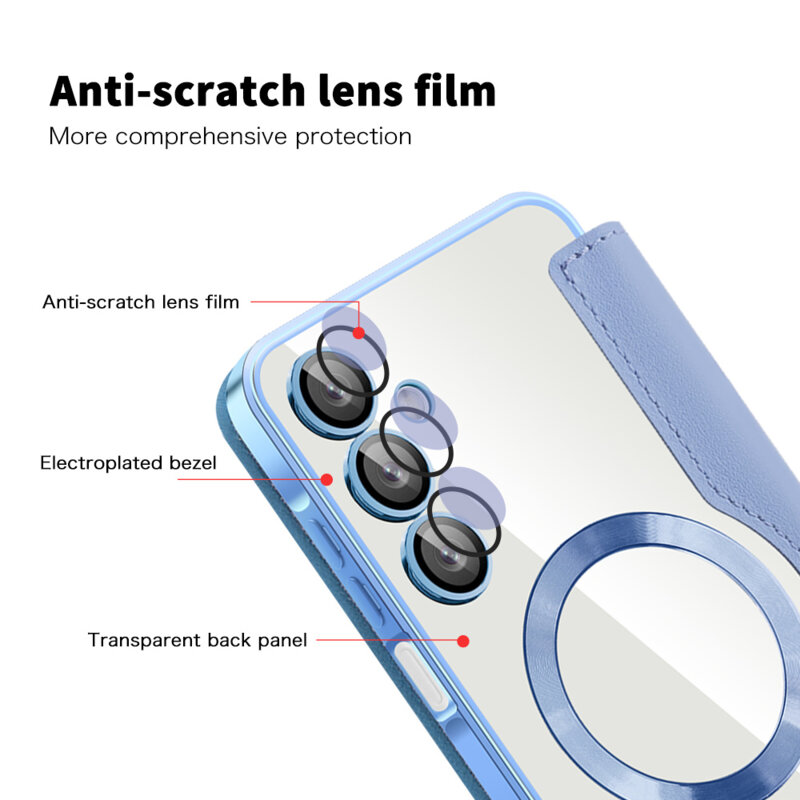 Husa Samsung Galaxy A16 5G Techsuit SmartMag Book Case, bleu